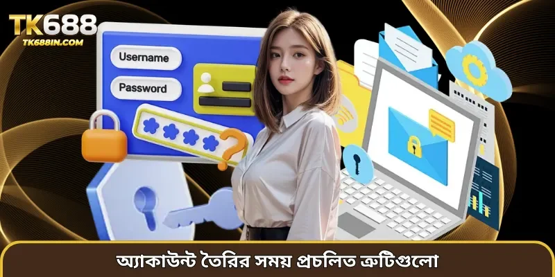 অ্যাকাউন্ট তৈরির সময় প্রচলিত ত্রুটিগুলো