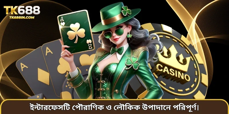 ইন্টারফেসটি পৌরাণিক ও লৌকিক উপাদানে পরিপূর্ণ।