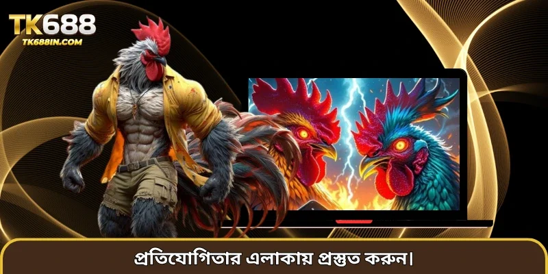 প্রতিযোগিতার এলাকায় প্রস্তুত করুন।
