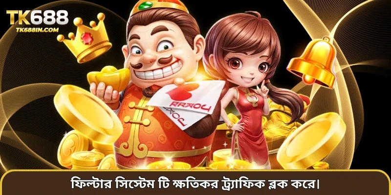 ফিল্টার সিস্টেম টি ক্ষতিকর ট্র্যাফিক ব্লক করে।