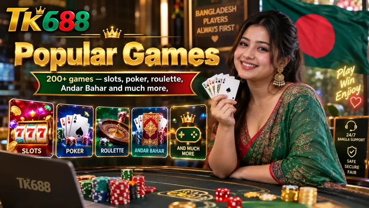 Digital casino interface showcasing a diverse collection of over 200 popular games, including slots, poker, roulette, and Andar Bahar